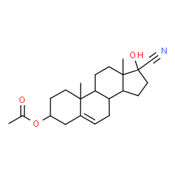 ChemSpider 2D Image | 17-Cyano-17-hydroxyandrost-5-en-3-yl acetate | C22H31NO3