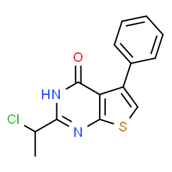 ChemSpider 2D Image | 2-(1-Chloroethyl)-5-phenylthieno[2,3-d]pyrimidin-4(1H)-one | C14H11ClN2OS