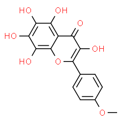 ChemSpider 2D Image | 3,5,6,7,8-pentahydroxy-4′-methoxyflavone | C16H12O8