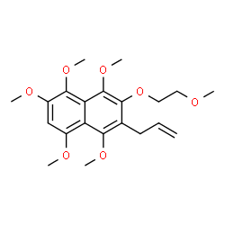 ChemSpider 2D Image | 2-Allyl-1,4,5,6,8-pentamethoxy-3-(2-methoxyethoxy)naphthalene | C21H28O7