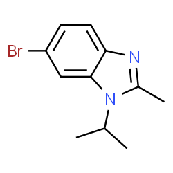 ChemSpider 2D Image | 6-Bromo-1-isopropyl-2-methyl-1H-benzimidazole | C11H13BrN2