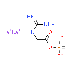ChemSpider 2D Image | Disodium (N-methylcarbamimidamido)acetyl phosphate | C4H8N3Na2O5P