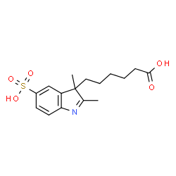 ChemSpider 2D Image | 6-(2,3-Dimethyl-5-sulfo-3H-indol-3-yl)hexanoic acid | C16H21NO5S
