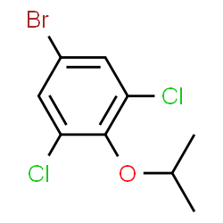 ChemSpider 2D Image | 5-Bromo-1,3-dichloro-2-isopropoxybenzene | C9H9BrCl2O