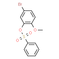 ChemSpider 2D Image | 5-Bromo-2-methoxyphenyl benzenesulfonate | C13H11BrO4S