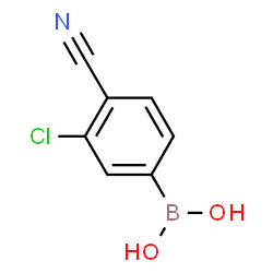 ChemSpider 2D Image | 3-Chloro-4-cyanophenylboronic acid | C7H5BClNO2
