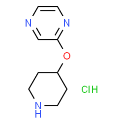 ChemSpider 2D Image | 2-(Piperidin-4-yloxy)pyrazine hydrochloride | C9H14ClN3O