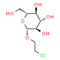 ChemSpider 2D Image | 2-Chloroethyl beta-D-glucopyranoside | C8H15ClO6