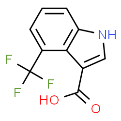 ChemSpider 2D Image | 4-(Trifluoromethyl)-1H-indole-3-carboxylic acid | C10H6F3NO2