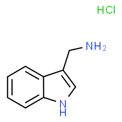 ChemSpider 2D Image | (1H-Indol-3-yl)methanamine hydrochloride | C9H11ClN2