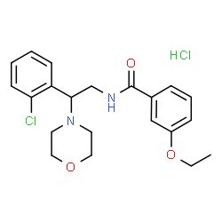 ChemSpider 2D Image | N-[2-(2-Chlorophenyl)-2-(4-morpholinyl)ethyl]-3-ethoxybenzamide hydrochloride (1:1) | C21H26Cl2N2O3