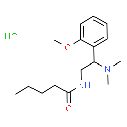 ChemSpider 2D Image | N-[2-(Dimethylamino)-2-(2-methoxyphenyl)ethyl]pentanamide hydrochloride (1:1) | C16H27ClN2O2