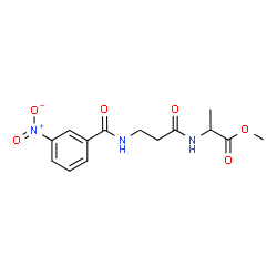 ChemSpider 2D Image | Methyl N-(3-nitrobenzoyl)-beta-alanylalaninate | C14H17N3O6