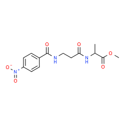 ChemSpider 2D Image | Methyl N-(4-nitrobenzoyl)-beta-alanylalaninate | C14H17N3O6