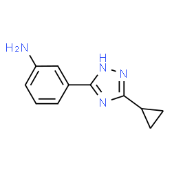 ChemSpider 2D Image | 3-(3-Cyclopropyl-1H-1,2,4-triazol-5-yl)aniline | C11H12N4