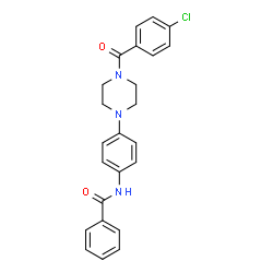 ChemSpider 2D Image | N-{4-[4-(4-Chlorobenzoyl)-1-piperazinyl]phenyl}benzamide | C24H22ClN3O2