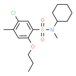 ChemSpider 2D Image | 5-Chloro-N-cyclohexyl-N,4-dimethyl-2-propoxybenzenesulfonamide | C17H26ClNO3S