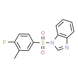 ChemSpider 2D Image | 1-[(4-Fluoro-3-methylphenyl)sulfonyl]-1H-benzimidazole | C14H11FN2O2S