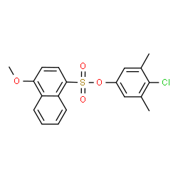 ChemSpider 2D Image | 4-Chloro-3,5-dimethylphenyl 4-methoxy-1-naphthalenesulfonate | C19H17ClO4S