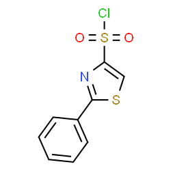 ChemSpider 2D Image | 2-Phenyl-1,3-thiazole-4-sulfonyl chloride | C9H6ClNO2S2