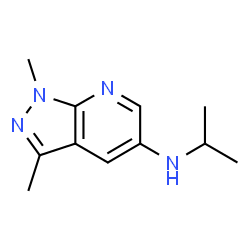 ChemSpider 2D Image | N-Isopropyl-1,3-dimethyl-1H-pyrazolo[3,4-b]pyridin-5-amine | C11H16N4