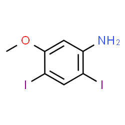 ChemSpider 2D Image | 2,4-Diiodo-5-methoxyaniline | C7H7I2NO