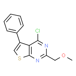 ChemSpider 2D Image | 4-Chloro-2-(methoxymethyl)-5-phenylthieno[2,3-d]pyrimidine | C14H11ClN2OS
