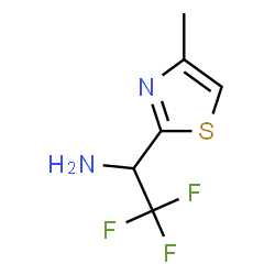 ChemSpider 2D Image | 2,2,2-Trifluoro-1-(4-methyl-1,3-thiazol-2-yl)ethanamine | C6H7F3N2S