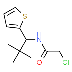 ChemSpider 2D Image | 2-Chloro-N-[2,2-dimethyl-1-(2-thienyl)propyl]acetamide | C11H16ClNOS