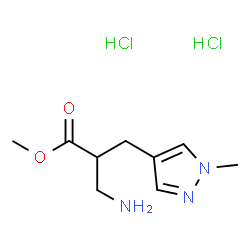 ChemSpider 2D Image | Methyl 3-amino-2-[(1-methyl-1H-pyrazol-4-yl)methyl]propanoate dihydrochloride | C9H17Cl2N3O2