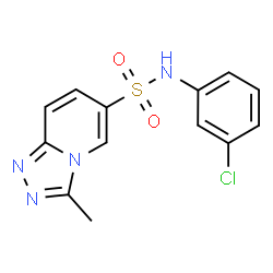 ChemSpider 2D Image | N-(3-Chlorophenyl)-3-methyl[1,2,4]triazolo[4,3-a]pyridine-6-sulfonamide | C13H11ClN4O2S