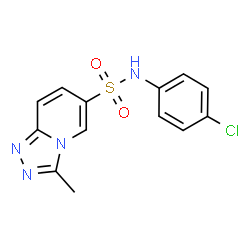 ChemSpider 2D Image | N-(4-Chlorophenyl)-3-methyl[1,2,4]triazolo[4,3-a]pyridine-6-sulfonamide | C13H11ClN4O2S