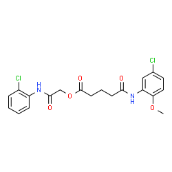 ChemSpider 2D Image | 2-[(2-Chlorophenyl)amino]-2-oxoethyl 5-[(5-chloro-2-methoxyphenyl)amino]-5-oxopentanoate | C20H20Cl2N2O5
