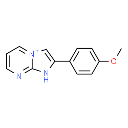 ChemSpider 2D Image | 2-(4-Methoxyphenyl)-1H-imidazo[1,2-a]pyrimidin-4-ium | C13H12N3O