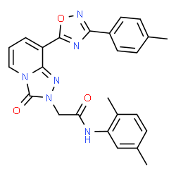 ChemSpider 2D Image | N-(2,5-Dimethylphenyl)-2-{8-[3-(4-methylphenyl)-1,2,4-oxadiazol-5-yl]-3-oxo[1,2,4]triazolo[4,3-a]pyridin-2(3H)-yl}acetamide | C25H22N6O3