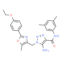 ChemSpider 2D Image | 5-Amino-N-(3,5-dimethylphenyl)-1-{[2-(4-ethoxyphenyl)-5-methyl-1,3-oxazol-4-yl]methyl}-1H-1,2,3-triazole-4-carboxamide | C24H26N6O3