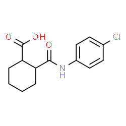 ChemSpider 2D Image | 2-[(4-chloroanilino)carbonyl]cyclohexanecarboxylic acid | C14H16ClNO3