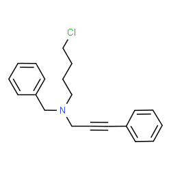 ChemSpider 2D Image | N-Benzyl-4-chloro-N-(3-phenyl-2-propyn-1-yl)-1-butanamine | C20H22ClN