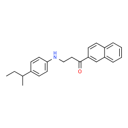 ChemSpider 2D Image | 3-(4-sec-butylanilino)-1-(2-naphthyl)-1-propanone | C23H25NO