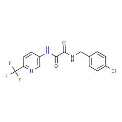 ChemSpider 2D Image | N-(4-Chlorobenzyl)-N'-[6-(trifluoromethyl)-3-pyridinyl]ethanediamide | C15H11ClF3N3O2