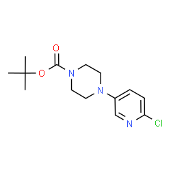 ChemSpider 2D Image | tert-Butyl 4-(6-chloropyridin-3-yl)piperazine-1-carboxylate | C14H20ClN3O2