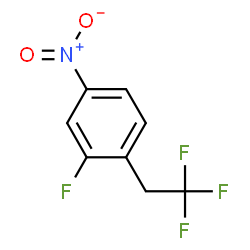 ChemSpider 2D Image | 2-Fluoro-4-nitro-1-(2,2,2-trifluoroethyl)benzene | C8H5F4NO2