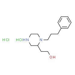 ChemSpider 2D Image | 2-[1-(3-Phenylpropyl)-2-piperazinyl]ethanol dihydrochloride | C15H26Cl2N2O