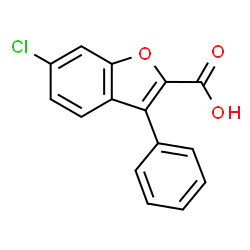 ChemSpider 2D Image | 6-Chloro-3-phenyl-1-benzofuran-2-carboxylic acid | C15H9ClO3