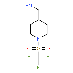 ChemSpider 2D Image | 1-(1-TRIFLUOROMETHANESULFONYLPIPERIDIN-4-YL)METHANAMINE | C7H13F3N2O2S