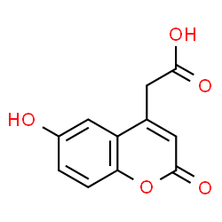 ChemSpider 2D Image | (6-Hydroxy-2-oxo-2H-chromen-4-yl)acetic acid | C11H8O5