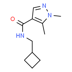 ChemSpider 2D Image | N-(Cyclobutylmethyl)-1,5-dimethyl-1H-pyrazole-4-carboxamide | C11H17N3O