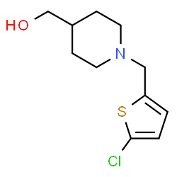 ChemSpider 2D Image | {1-[(5-Chloro-2-thienyl)methyl]-4-piperidinyl}methanol | C11H16ClNOS