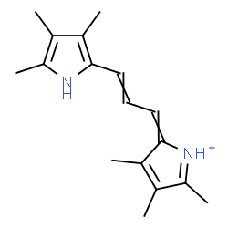 ChemSpider 2D Image | 3,4,5-Trimethyl-2-[3-(3,4,5-trimethyl-1H-pyrrol-2-yl)-2-propen-1-ylidene]-2H-pyrrolium | C17H23N2