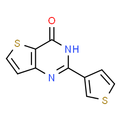 ChemSpider 2D Image | 2-(3-Thienyl)thieno[3,2-d]pyrimidin-4(1H)-one | C10H6N2OS2